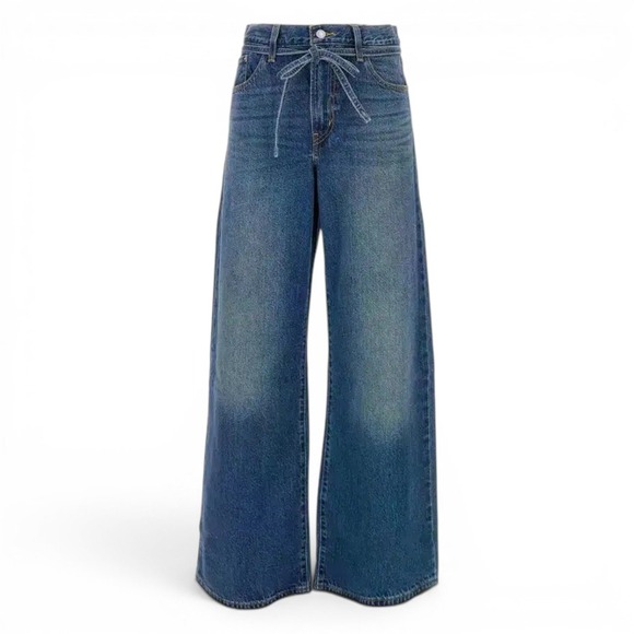 Levi Strauss Signature Denim - Levi's Signature Tie Waist Vintage Wide Leg Jeans Womens Size 4 W27 Blue NEW